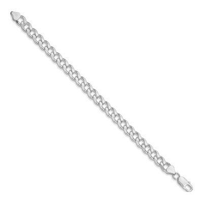 Sterling Silver Curb Chain Bracelet | Italy-Made – view 2