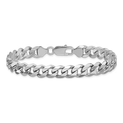 Sterling Silver Curb Chain Bracelet | Italy-Made – view 3