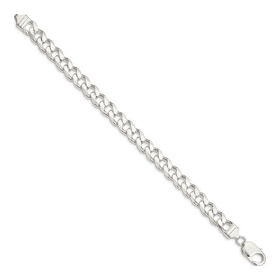 Sterling Silver 9.3mm Curb Chain Bracelet – view 2