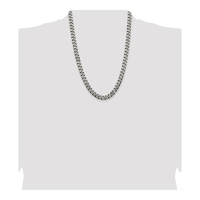 Sterling Silver 9.3mm Curb Chain – view 4