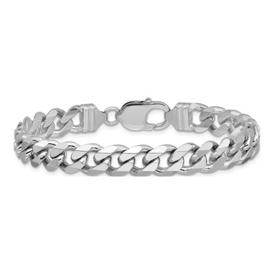 Sterling Silver 9.3mm Curb Chain Bracelet – view 3