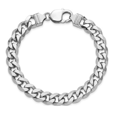 Sterling Silver 9.3mm Curb Chain Bracelet – view 5