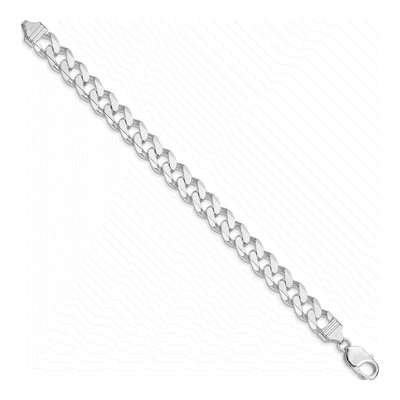 Sterling Silver 11mm Curb Chain Bracelet – view 2