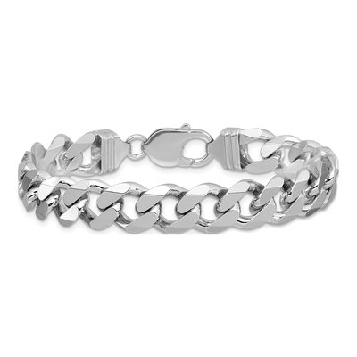 Sterling Silver 11mm Curb Chain Bracelet – view 3