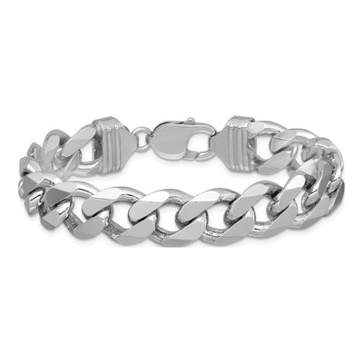 Sterling Silver 13mm Curb Chain Bracelet – view 3