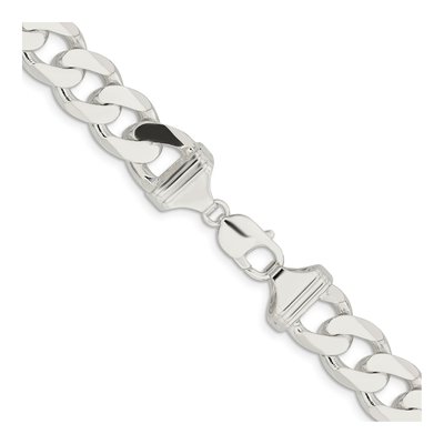 Sterling Silver 14.5mm Curb Chain – view 3