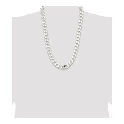 Sterling Silver 14.5mm Curb Chain – view 4