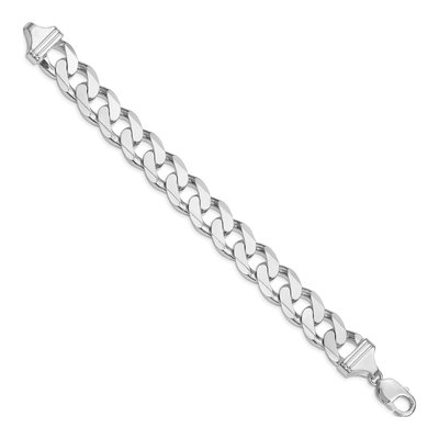 Sterling Silver 14.5mm Curb Chain Bracelet – view 2