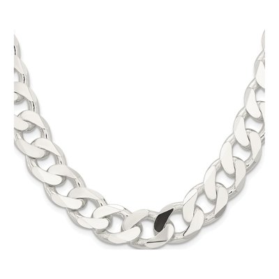 Sterling Silver 14.5mm Curb Chain – view 2