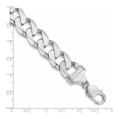Sterling Silver 14.5mm Curb Chain Bracelet – view 3