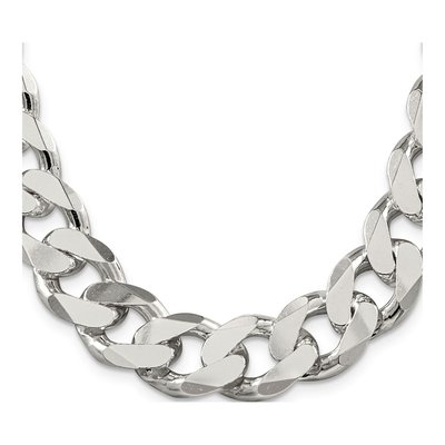 Sterling Silver 16.25mm Curb Chain – view 2