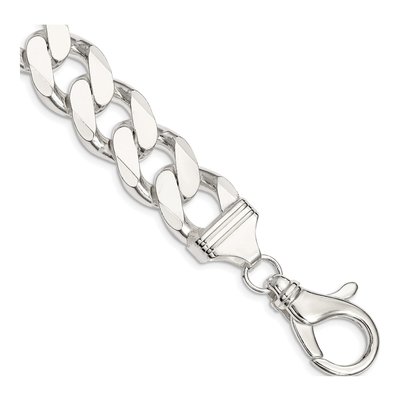 Sterling Silver 16.25mm Curb Chain Bracelet