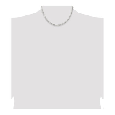 Sterling Silver 4.5mm Concave Beveled Curb Chain – view 4