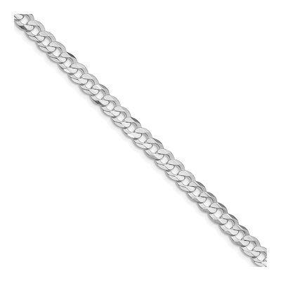 Sterling Silver 5.65mm Concave Beveled Curb Chain