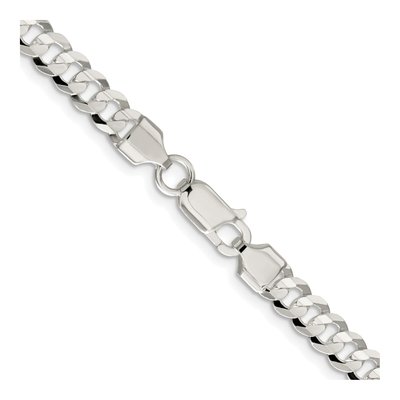 Sterling Silver 5.65mm Concave Beveled Curb Chain – view 3