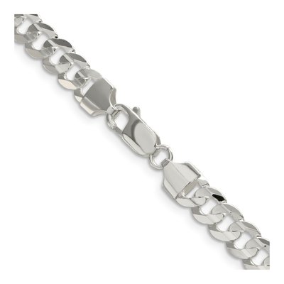 Sterling Silver 6.75mm Concave Beveled Curb Chain – view 4