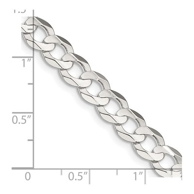 Sterling Silver 6.75mm Concave Beveled Curb Chain – view 6
