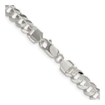 Sterling Silver 6.75mm Concave Beveled Curb Chain – view 3