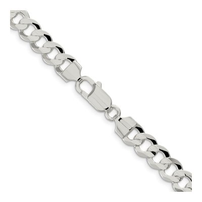 Sterling Silver 7.8mm Concave Beveled Curb Chain – view 3