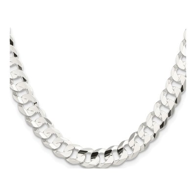 Sterling Silver 9.75mm Concave Beveled Curb Chain – view 2