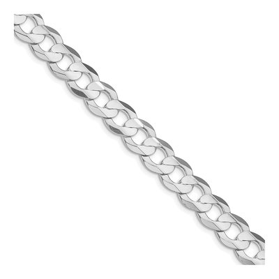 Sterling Silver 9.75mm Concave Beveled Curb Chain