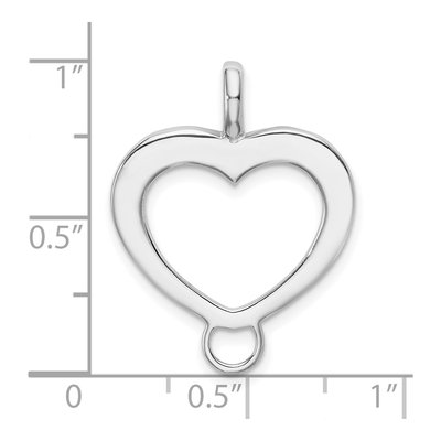 Sterling Silver Open Heart Carrier Pendant – view 5