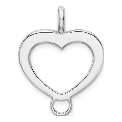 Sterling Silver Open Heart Carrier Pendant
