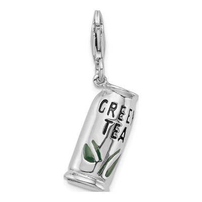 Sterling Silver Green Tea Charm