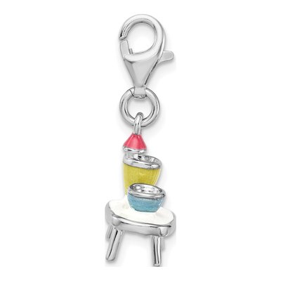 Sterling Silver Table Bowls Charm – view 3
