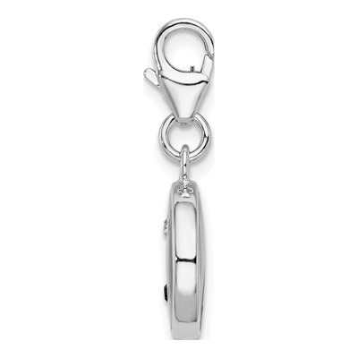 Sterling Silver Crystal Yin Yang Charm – view 3