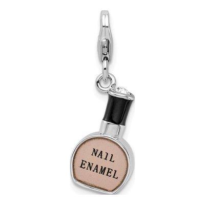 Sterling Silver Nail Polish Bottle Charm