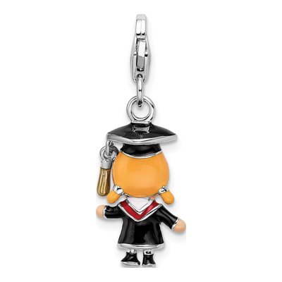 Sterling Silver Graduate Charm – view 4
