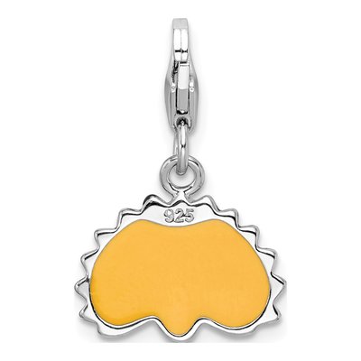 Sterling Silver Enameled Peacock Charm – view 4