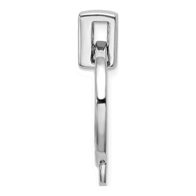 Sterling Silver CZ Open Circle Holder Pendant – view 3