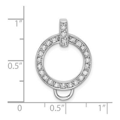 Sterling Silver CZ Open Circle Holder Pendant – view 5