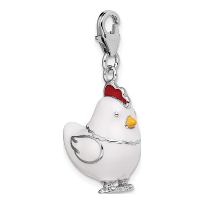 Sterling Silver Chicken Charm – view 5