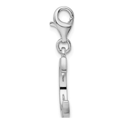 Sterling Silver CZ Letter C Charm – view 3