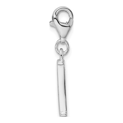 Sterling Silver CZ Letter I Charm – view 3
