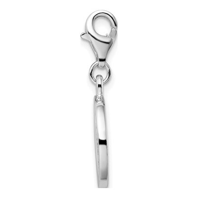 Sterling Silver CZ Letter O Charm – view 3