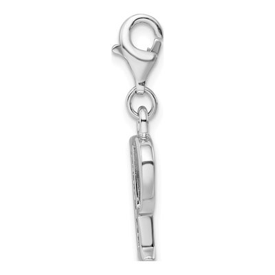 Sterling Silver CZ Letter P Charm – view 3