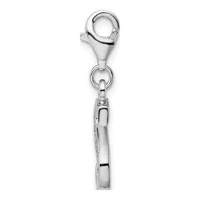 Sterling Silver CZ Letter S Charm – view 3