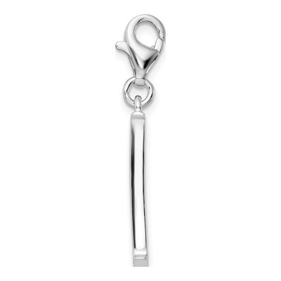 Sterling Silver CZ Letter Y Charm – view 3