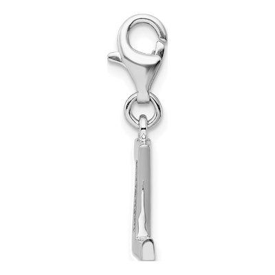 Sterling Silver CZ Letter Z Charm – view 3