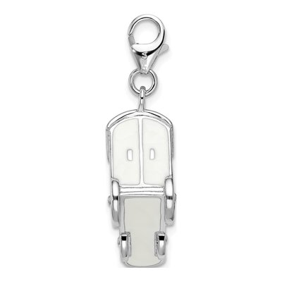 Sterling Silver 3-D Enameled Train Charm – view 4