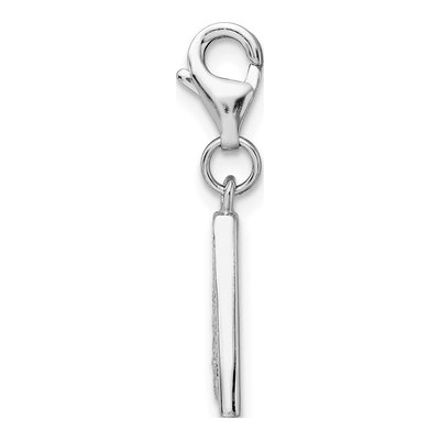 Sterling Silver CZ Letter A Charm – view 3