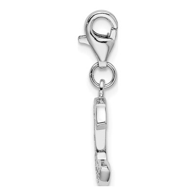 Sterling Silver CZ Letter C Charm – view 3