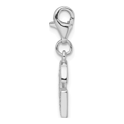 Sterling Silver CZ Letter G Charm – view 3