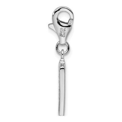Sterling Silver CZ Letter H Charm – view 3
