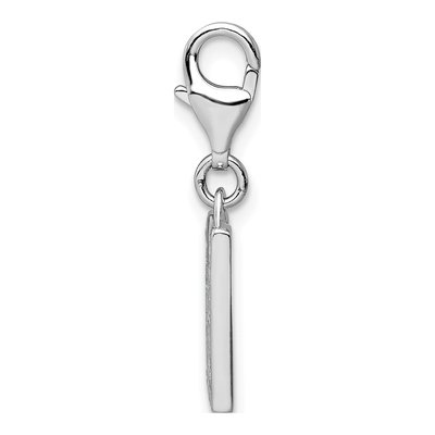 Sterling Silver CZ Letter M Charm – view 3