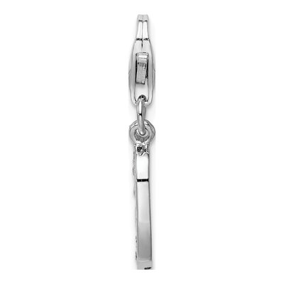 Sterling Silver CZ Number 0 Charm – view 3